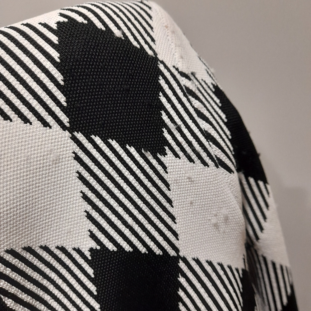 Balmain Gingham Jacquard Long Sleeve Dress - Picture 14 of 14